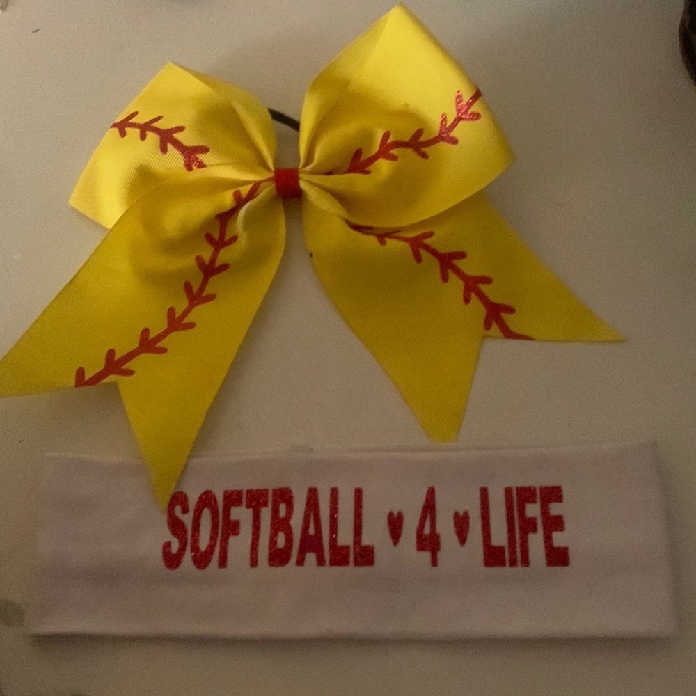 Softball bow and headband